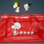 Snoopy Woodstock Lot Vinyl Pencil Case Magnet Hallmark Ornament Doghouse Mini Windchime Peanuts Gang