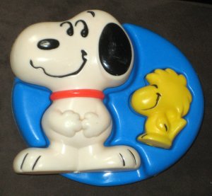 Vintage Preschool Snoopy Tub Puzzle Woodstock Knickerbocker Toy 