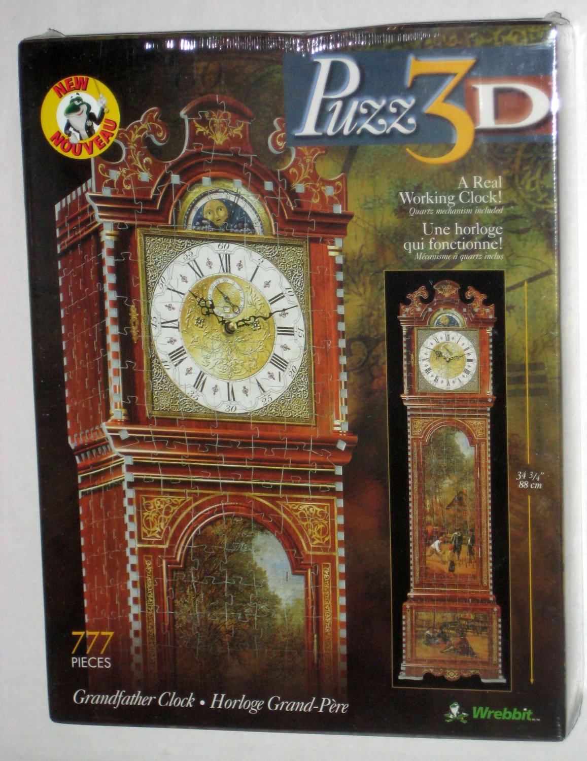 SOLD Puzz3D Jigsaw Puzzle Grandfather Clock 777 Pieces Real Working