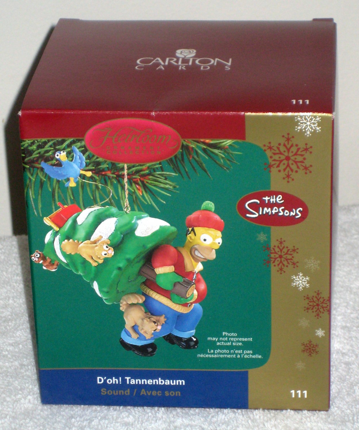 Doh! Tannenbaum Homer Simpson Carlton Heirloom Collection Christmas Ornament 111 2005 NIB