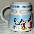 Mickey Mouse 4½ Inch Ceramic Coffee Mug Cup 1928 1935 1940 1941 1947 Today Walt Disney Handled