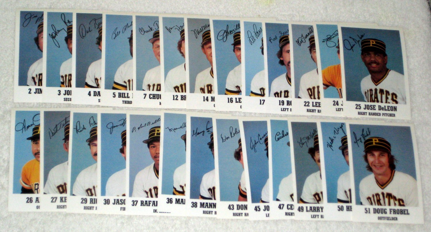 Pittsburgh Pirates 1984 Team Issue Baseball Photo Cards Stadium Giveaways