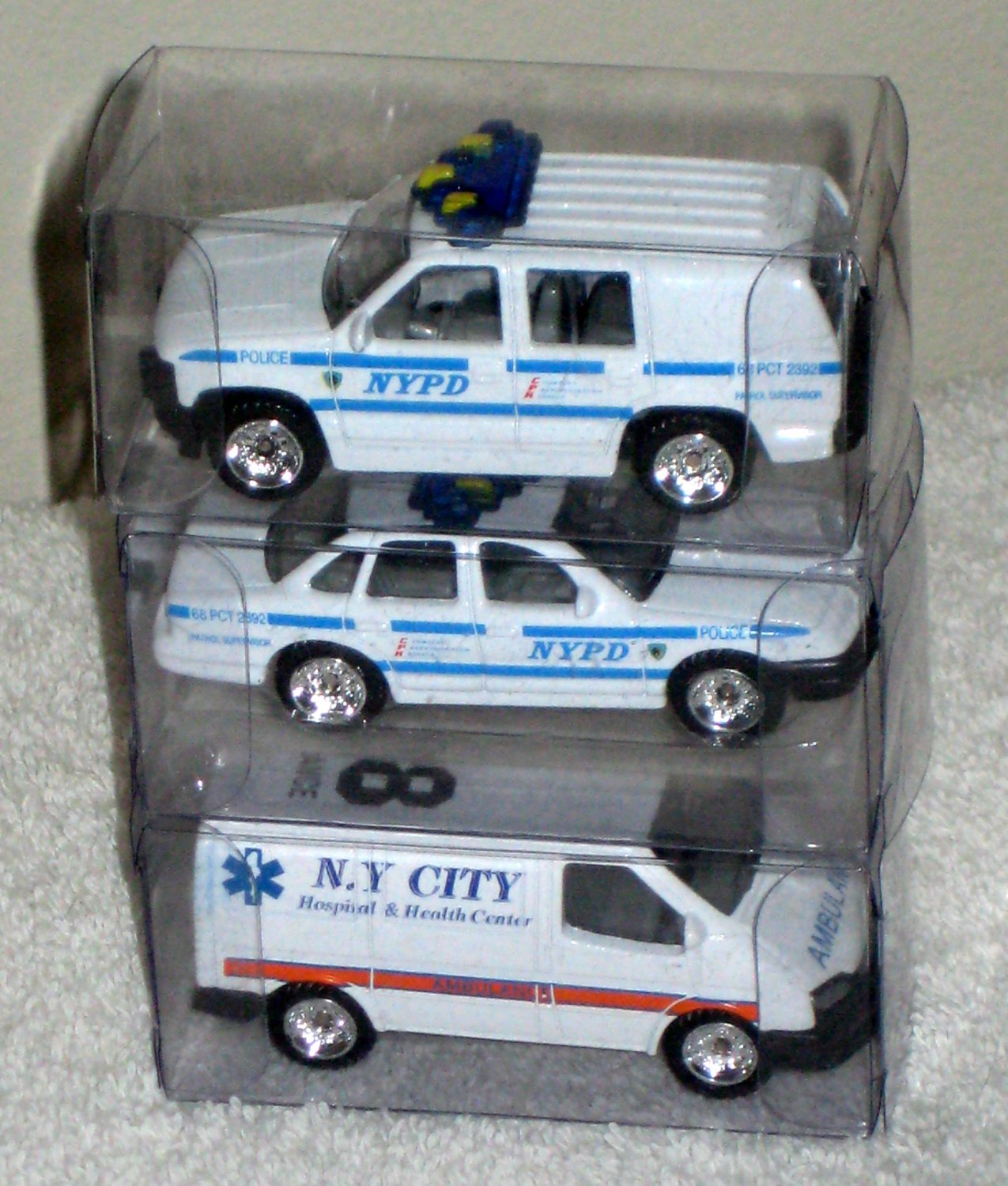 Golden Wheel Die Cast Metal Police Car #7 Pedal Power Car 4" w/ COA &a...