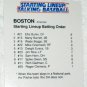 Boston Red Sox Kenner SLU Starting Lineup Talking Baseball Cards Team Set Wade Boggs Roger Clemens