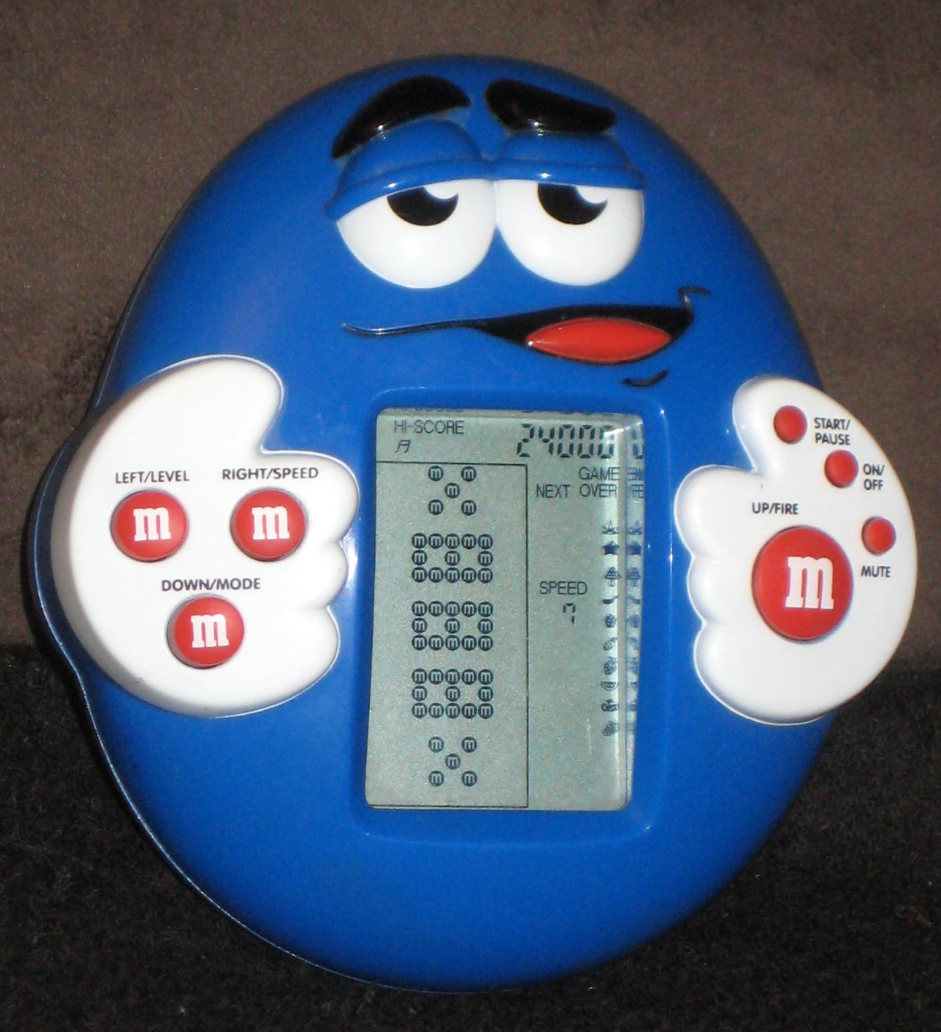 M M s Electronic LCD Handheld Game Blue Peanut M M 