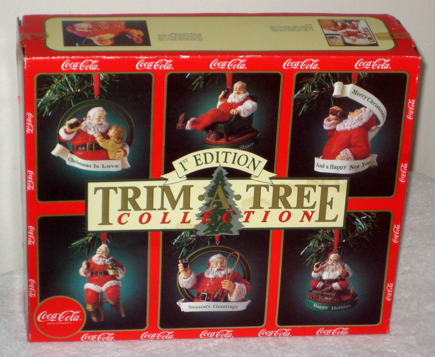 Coca Cola Trim A Tree Collection Santa Claus Ornaments Coke Haddon