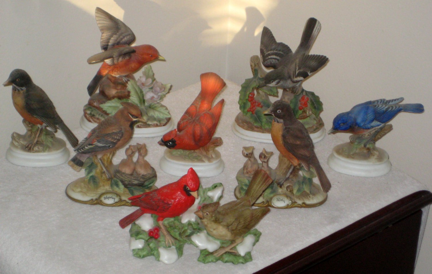 Sold Ceramic Bird Figurines Figures Homco Lefton Andrea Sadek Cardinal