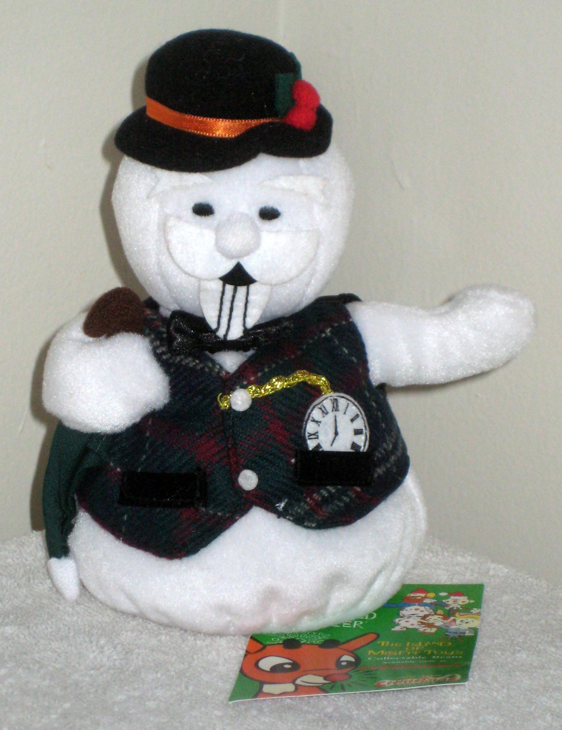 Sam the Snowman 6-7 Inch Plush Bean Bag Rudolph Island Misfit Toys Stuffins  1999 NWT Stuffed Toy