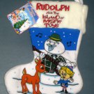 Rudolph and Island of Misfit Toys 11 Inch Christmas Stocking NWT Sam the Snowman Hermey