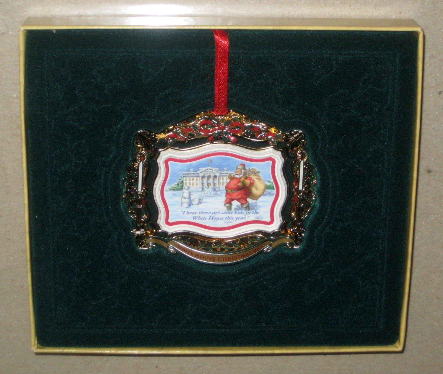 2011 White House Christmas Ornament Theodore Teddy Roosevelt 26th President WHHA NIB with Booklet