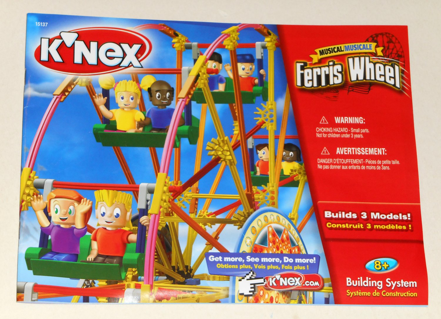 K Nex Knex Musical Ferris Wheel Building Instruction Booklet Manual