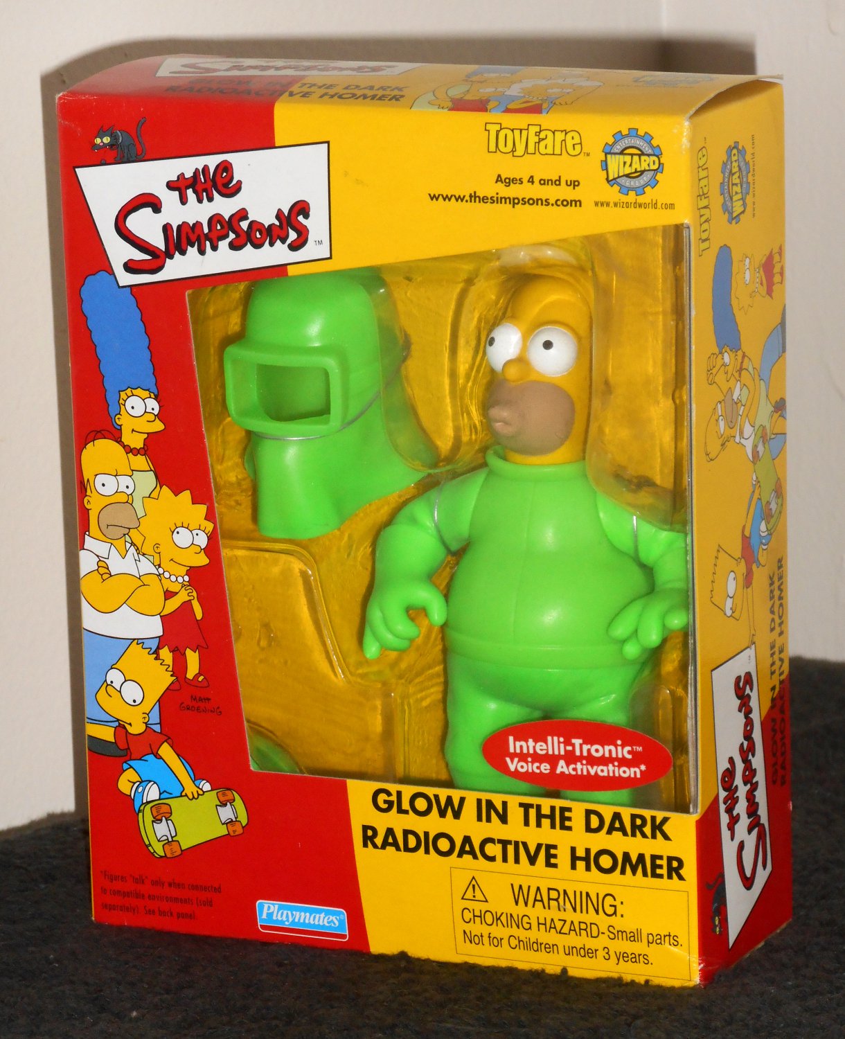 GITD Radioactive Homer Simpson Figure Interactive Glow in the Dark ...