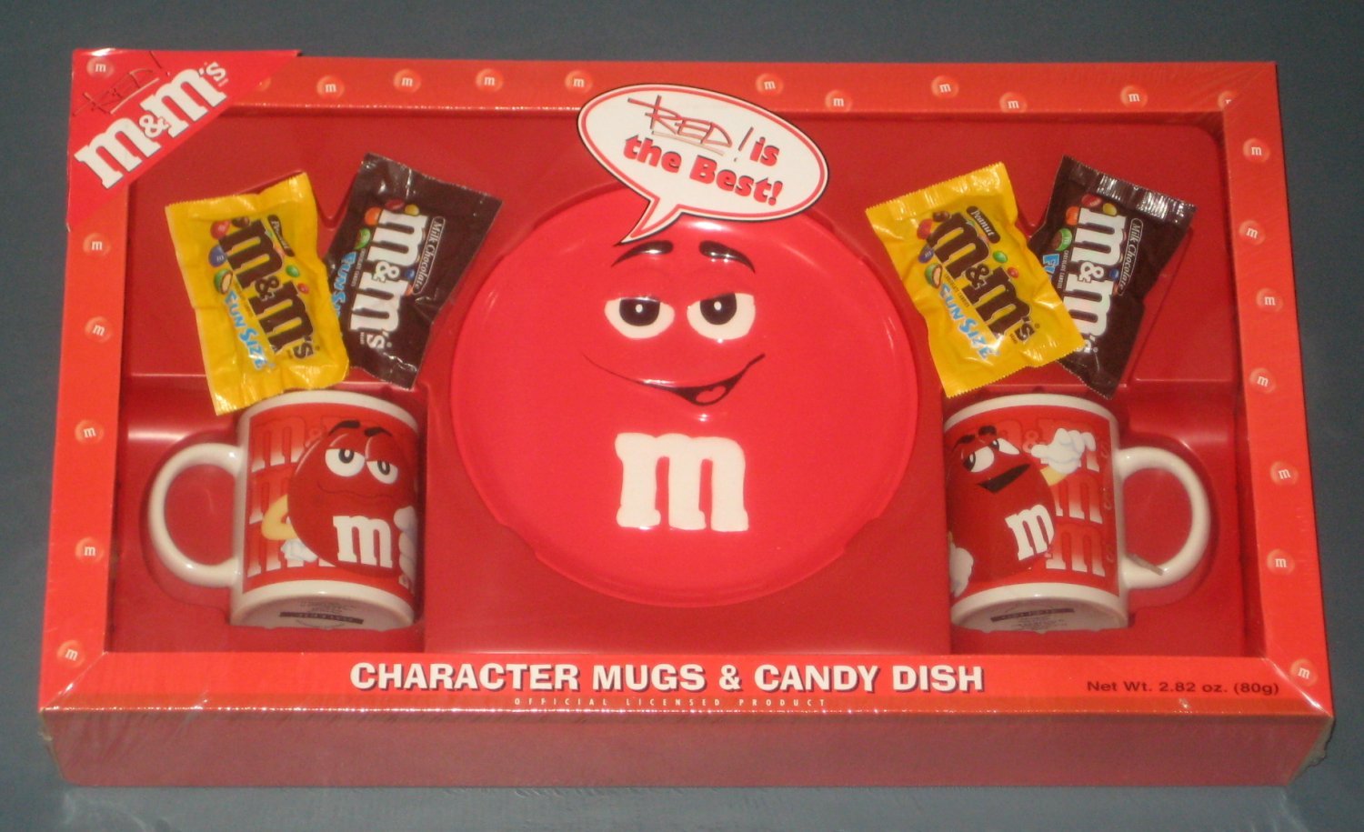 M&M's Character Mugs & Candy Dish Plate Gift Set Lot of 3