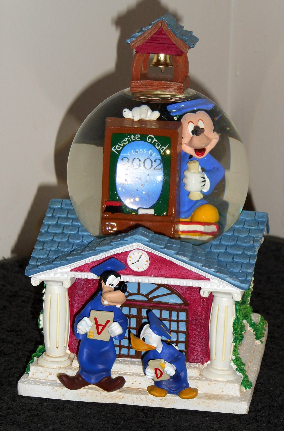 Mickey Mouse Musical Graduation Water Snow Globe Photo Goofy Donald Duck Pomp And Circumstance 