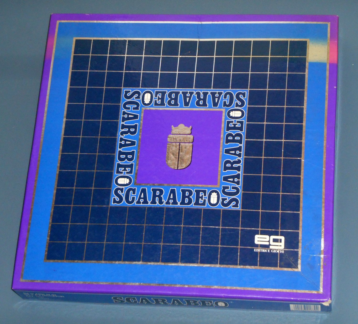 Deluxe Turntable Italian Scarabeo Crossword Spelling Game 1830 Rotating 