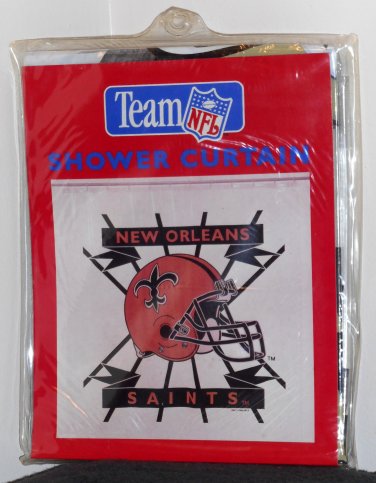 New Orleans Saints Vinyl 70 X 72 Shower Curtain Nip Team Nfl Clear
