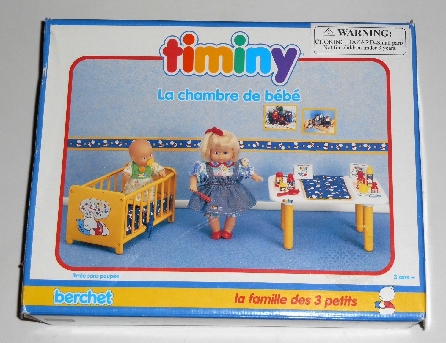 Baby's Bedroom Timiny Berchet 660002 Doll Furniture La Chambre de Bebe The 3 Little Ones Family 1992