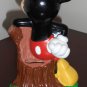 Disney Mickey Mouse 8 Inch Plastic Novelty Piggy Bank Money Coin Tree Stump Just Toys 1994