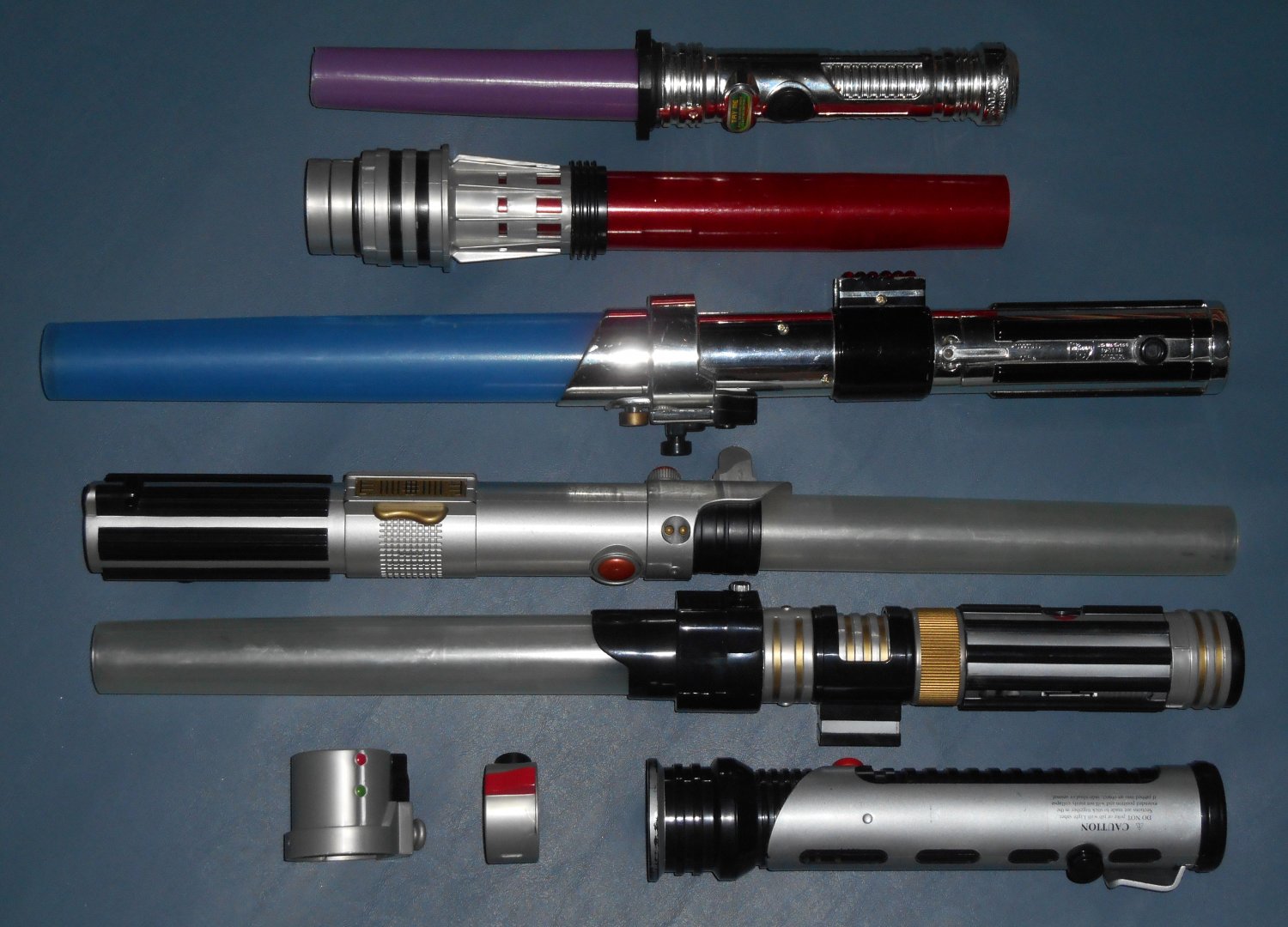 SOLD OUT Star Wars Lightsaber Lot Light Saber Sound Lights Clear Blue ...