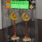 Crescent Moon Street Lamp Set of 2 Lemax 44138 Spooky Town Collection Battery Operated Halloween