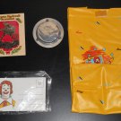 McDonald's Vintage Items Lot Ronald Letterland Stationery Ashtray Rockwell Ornament Vinyl Bag