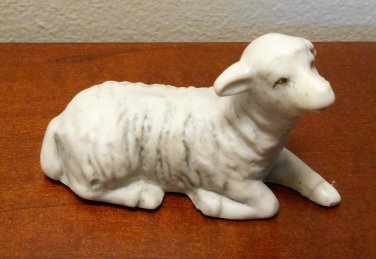 Lamb Porcelain Figurine Homco 5603 Nativity Scene