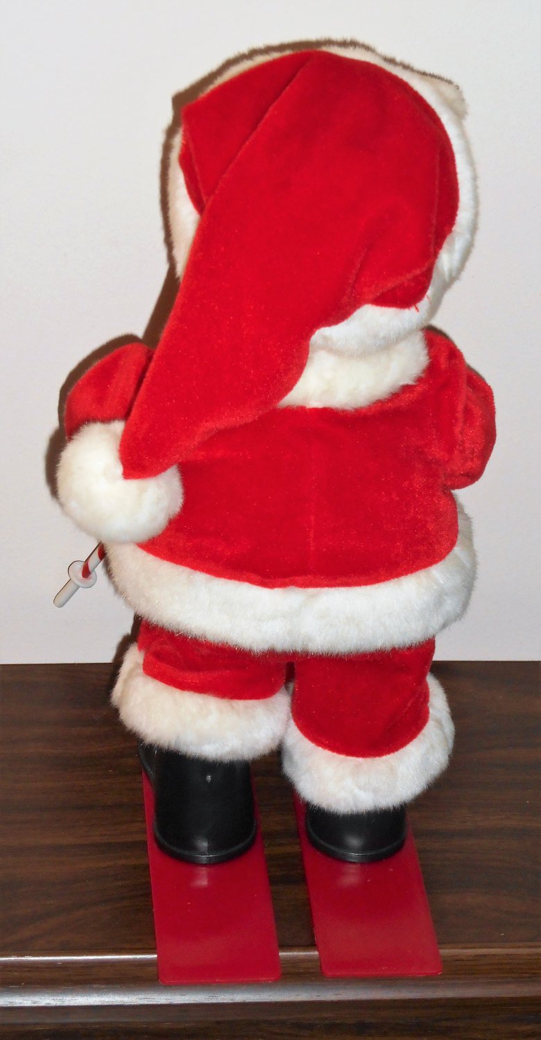 Department Dept 56 Plush Santa Claus Skier Rockin' Rollers Animated ...