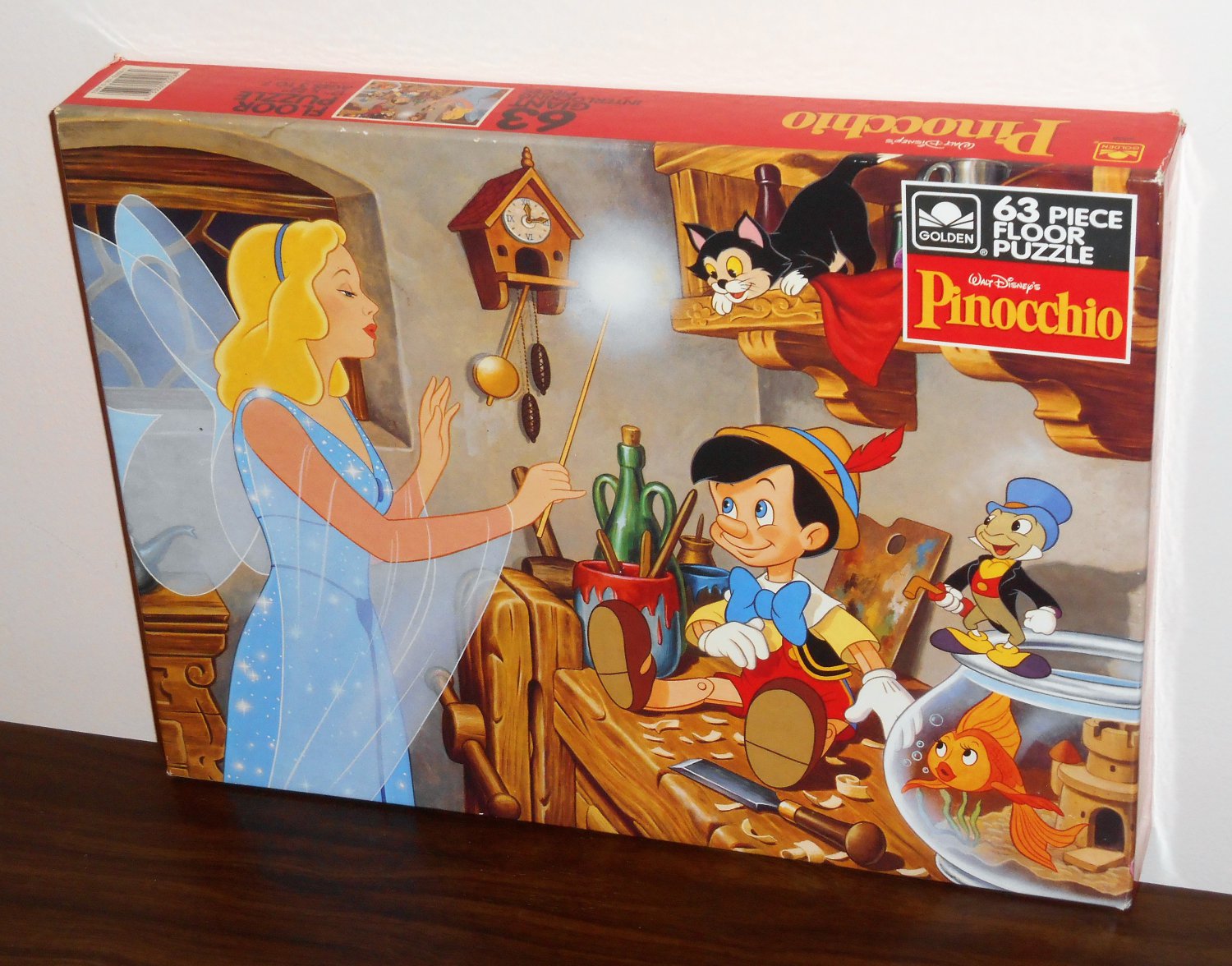 Pinocchio 63 Piece Giant Floor Jigsaw Puzzle Golden 5008 Walt Disney NIB Sealed