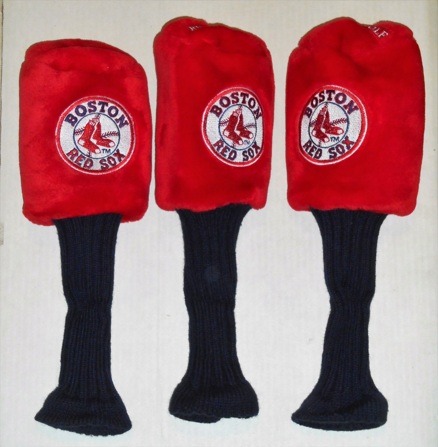 Boston Red Sox Golf Headcovers Set 1 3 X Head Club Covers Linkswalker