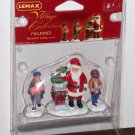 Lemax Christmas Village Accessory 52096 Donation Santa Claus Polyresin Figurines Set of 3 2005 NIP