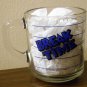 Mickey Mouse Anchor Hocking Coffee Mug Lot of 6 Break Time 3Â½ Inch Clear Glass Handled Walt Disney
