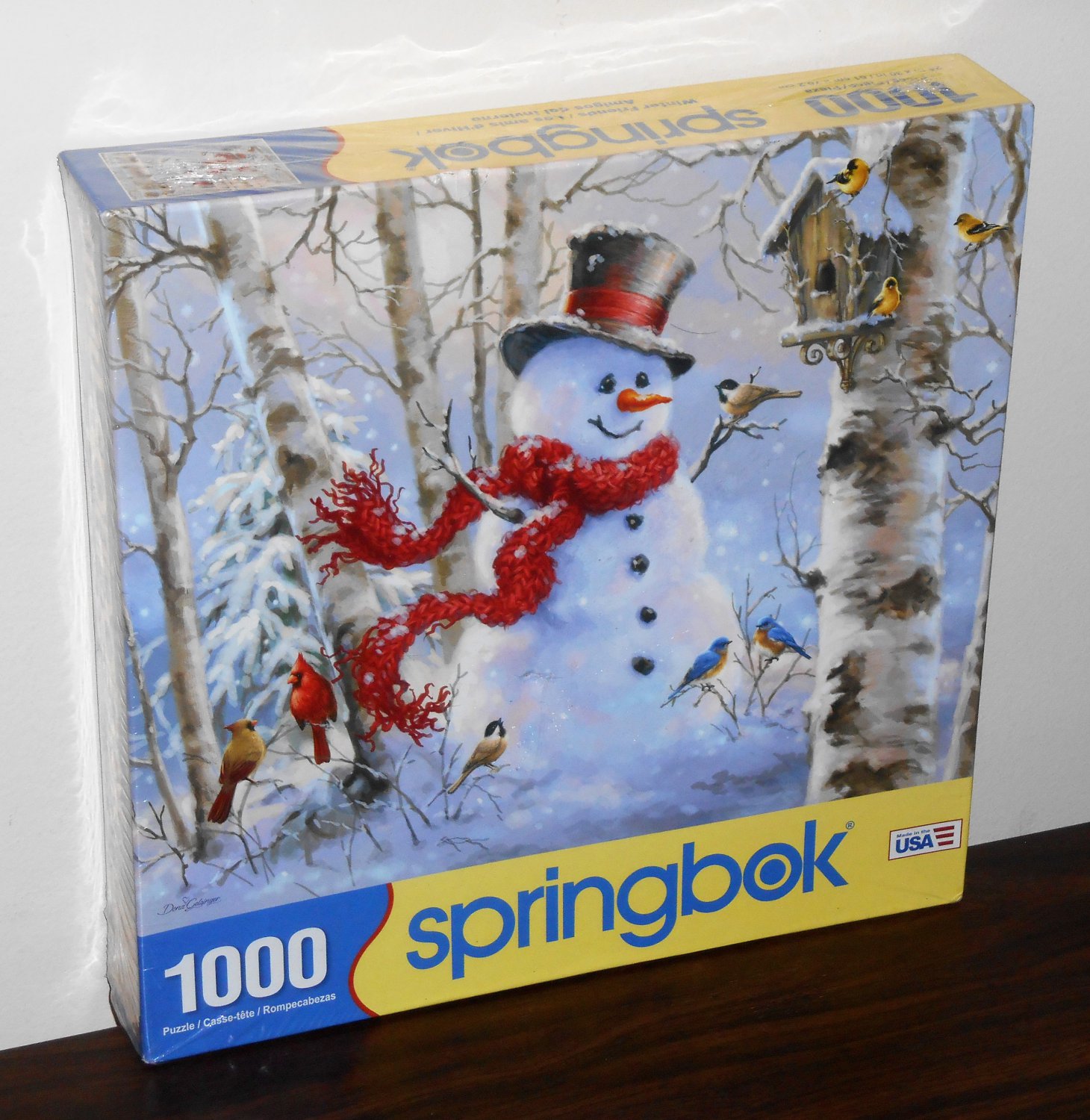 Winter Friends Snowman Birds 1000 Piece Jigsaw Puzzle Springbok 34 ...