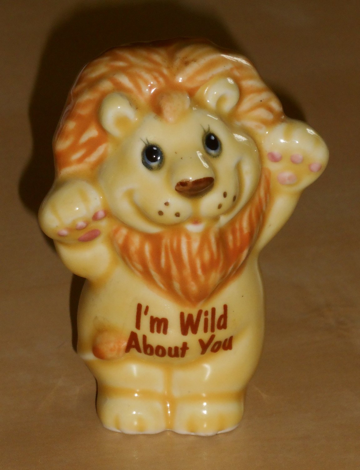 Russ Berrie I'm Wild About You Ceramic Lion 3Â¼ Inch Figure Figurine 6271