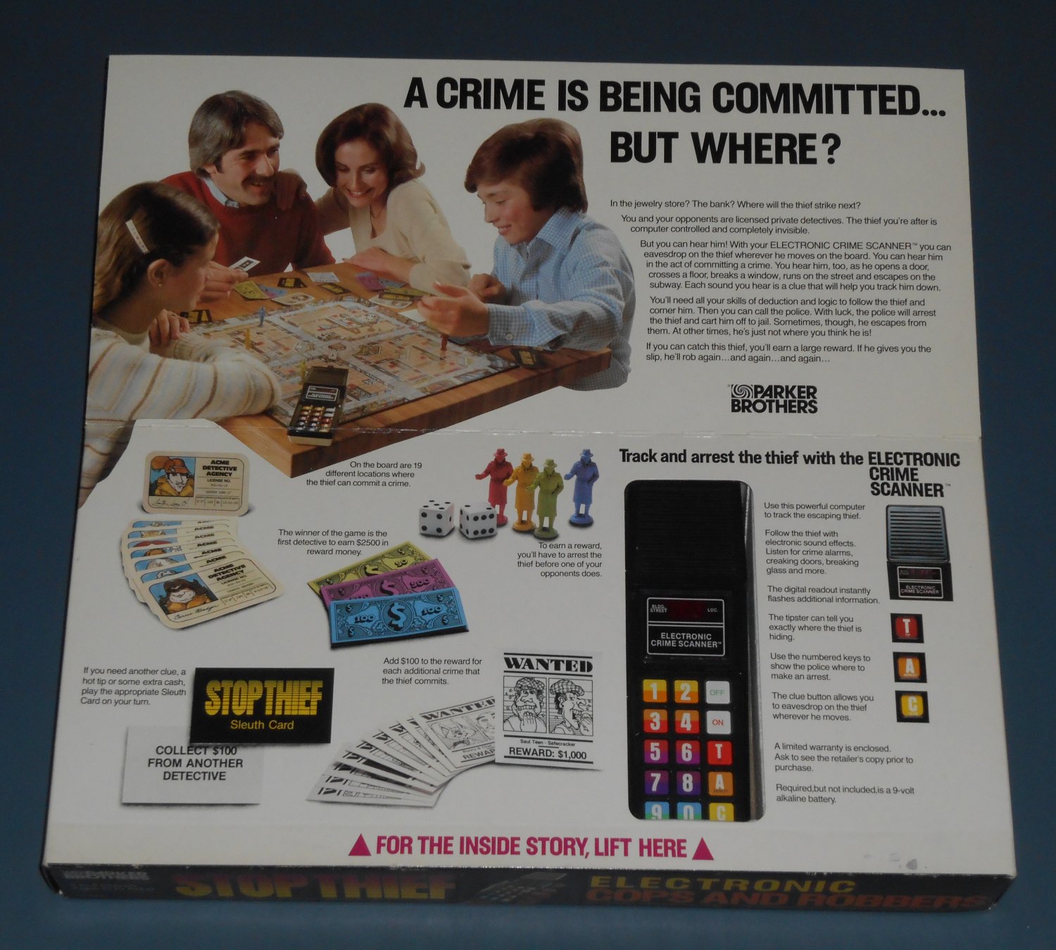 Stop Thief Electronic Cops And Robbers Game Crime Scanner 1979 Complete Parker Brothers 3500