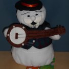 Sam the Snowman with Banjo 7 Inch Plush Bean Bag Rudolph Island Misfit Toys Stuffins 1998 CVS
