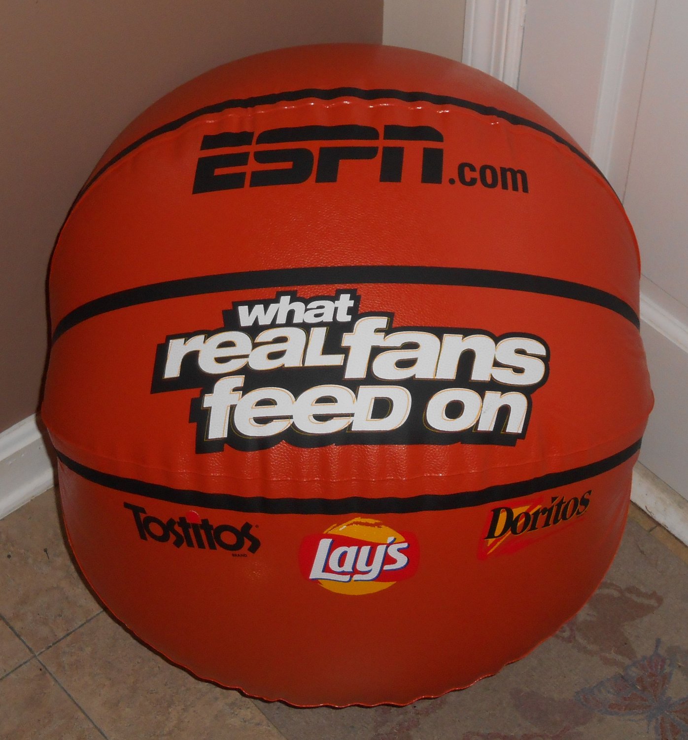 ESPN Frito Lay Inflatable 24 Inch Vinyl Basketball Tostitos Lay's Doritos What Real Fans Feed On