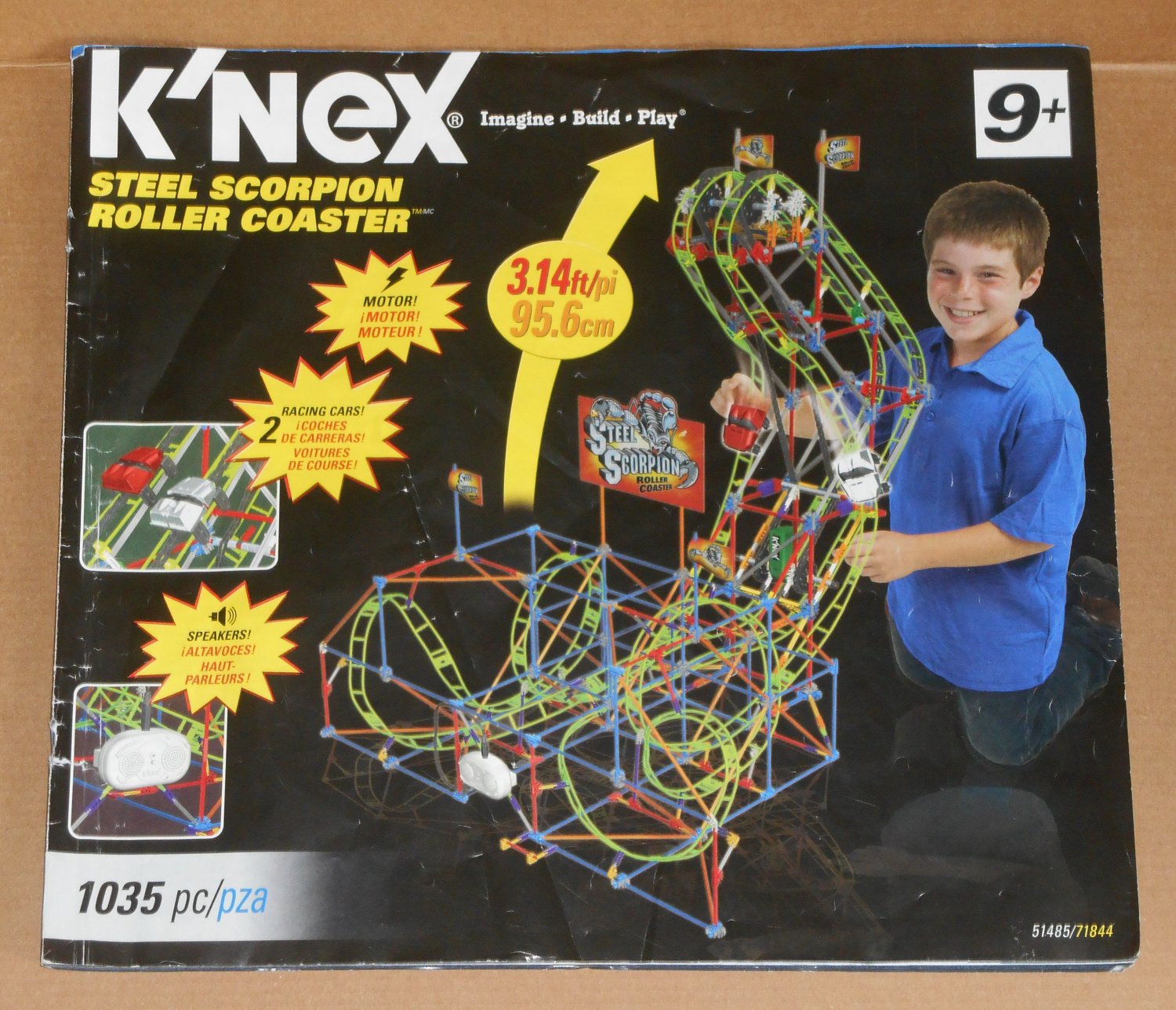 K'NEX Knex Steel Scorpion Roller Coaster Building Set 51485 Motor ...