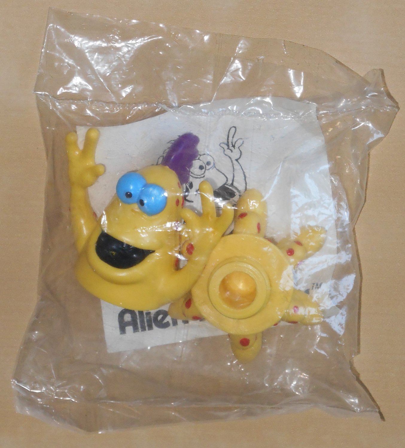 Alien Mix-Ups Yallow-Boid Toy Applause Yellow New in Bag NIP 1990