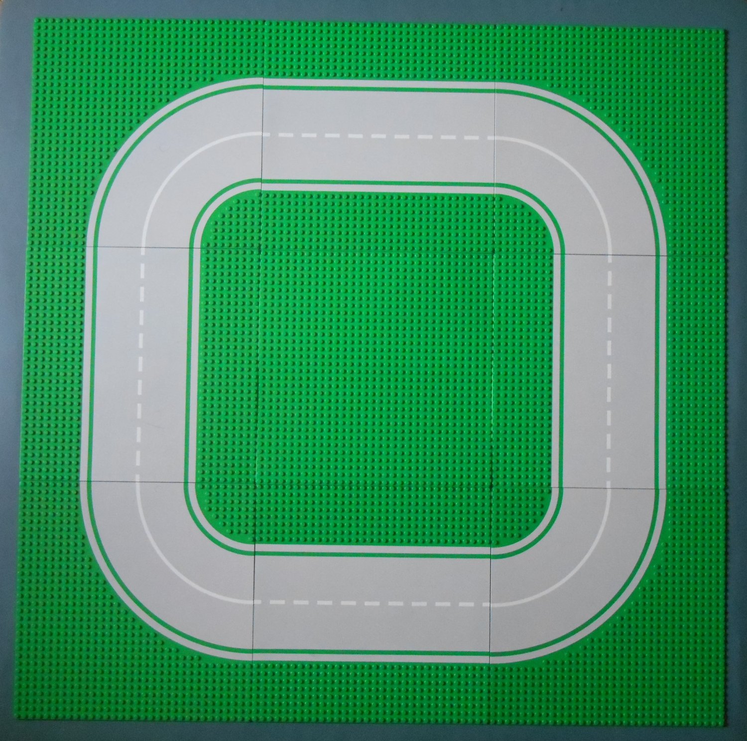 Lego 32 x 32 Stud Base Plates Baseplates 10" Square Lot of 10 Green Straight Curved Roadway Road
