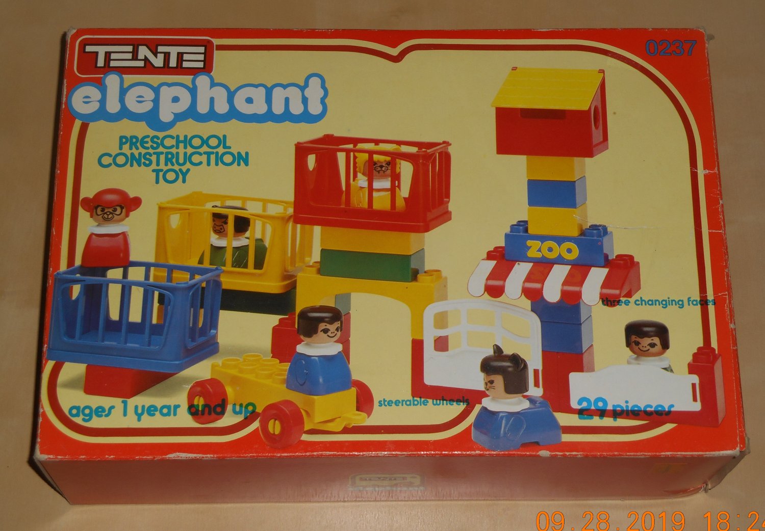 Tente Elephant Set 237 Zoo Animals Plastic Building Blocks Bricks 0237 Preschool Construction Toy