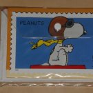 Snoopy Note Card Folio 8 Die-Cut Cards Hallmark USPS Peanuts Gang 2001