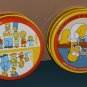 Simpsons Four Coaster Set 2 Different Tin Sets Then and Now Moe's Tavern Rix Homer Marge Bart Lisa