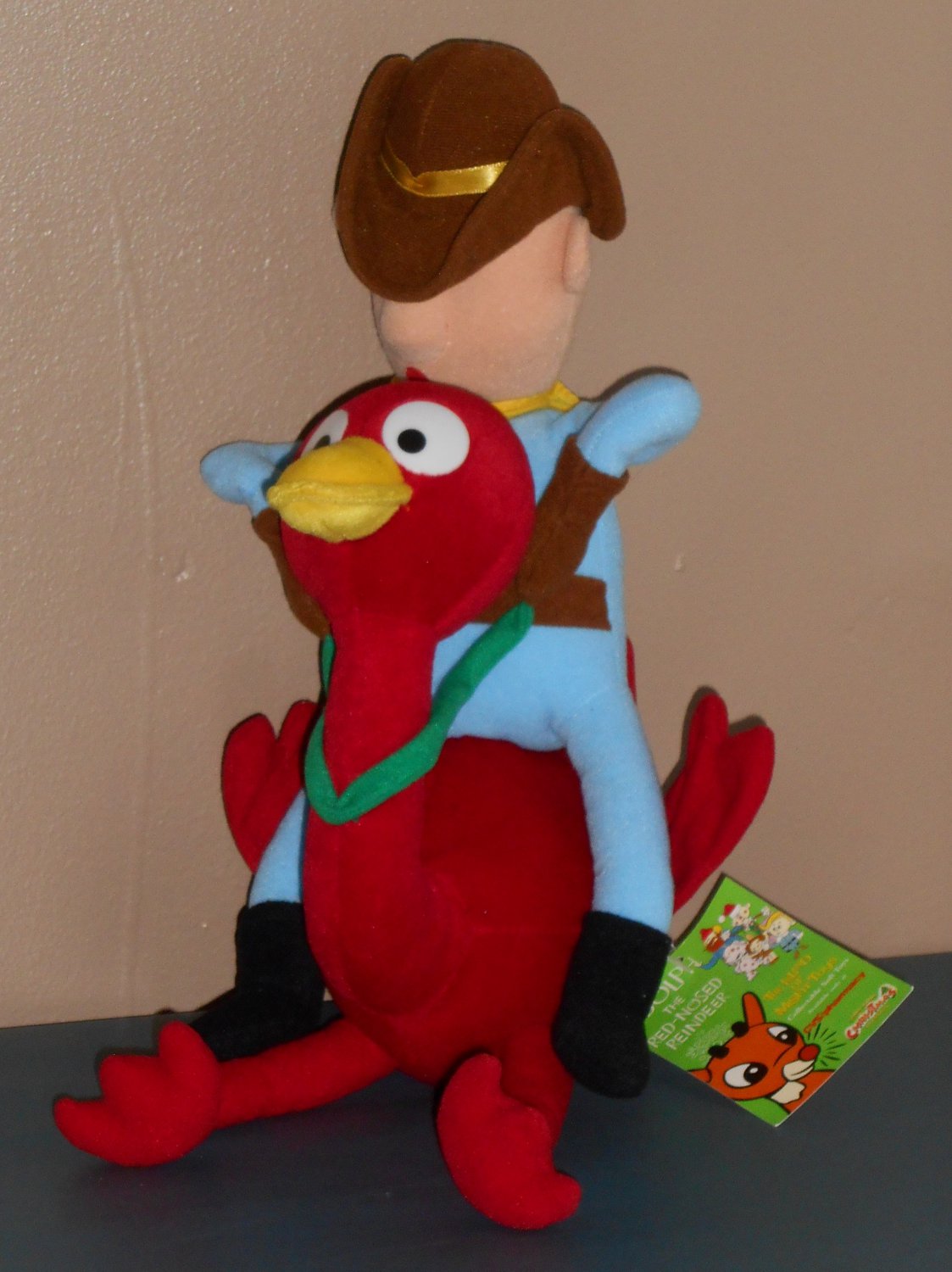 CVS Stuffins 1999 Misfit Cowboy Riding Ostrich 12 Inch Plush Bean Bag Rudolph Island Toys Stuffed
