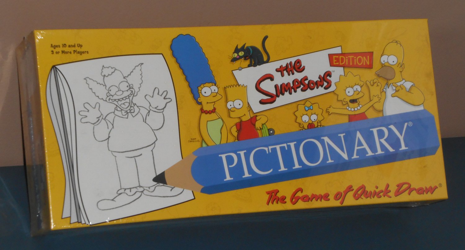 The Simpsons Edition Pictionary Game of Quick Draw USAopoly 2002 NIB New in Box