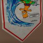 The Simpsons Bart Simpson Felt Wall Banner Pennant Cowabunga Man Surfing 1990 Coastal Concepts