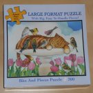 Birdbath Nap 300 Piece Jigsaw Puzzle Large Format Bits and Pieces Amy Rosenberg COMPLETE