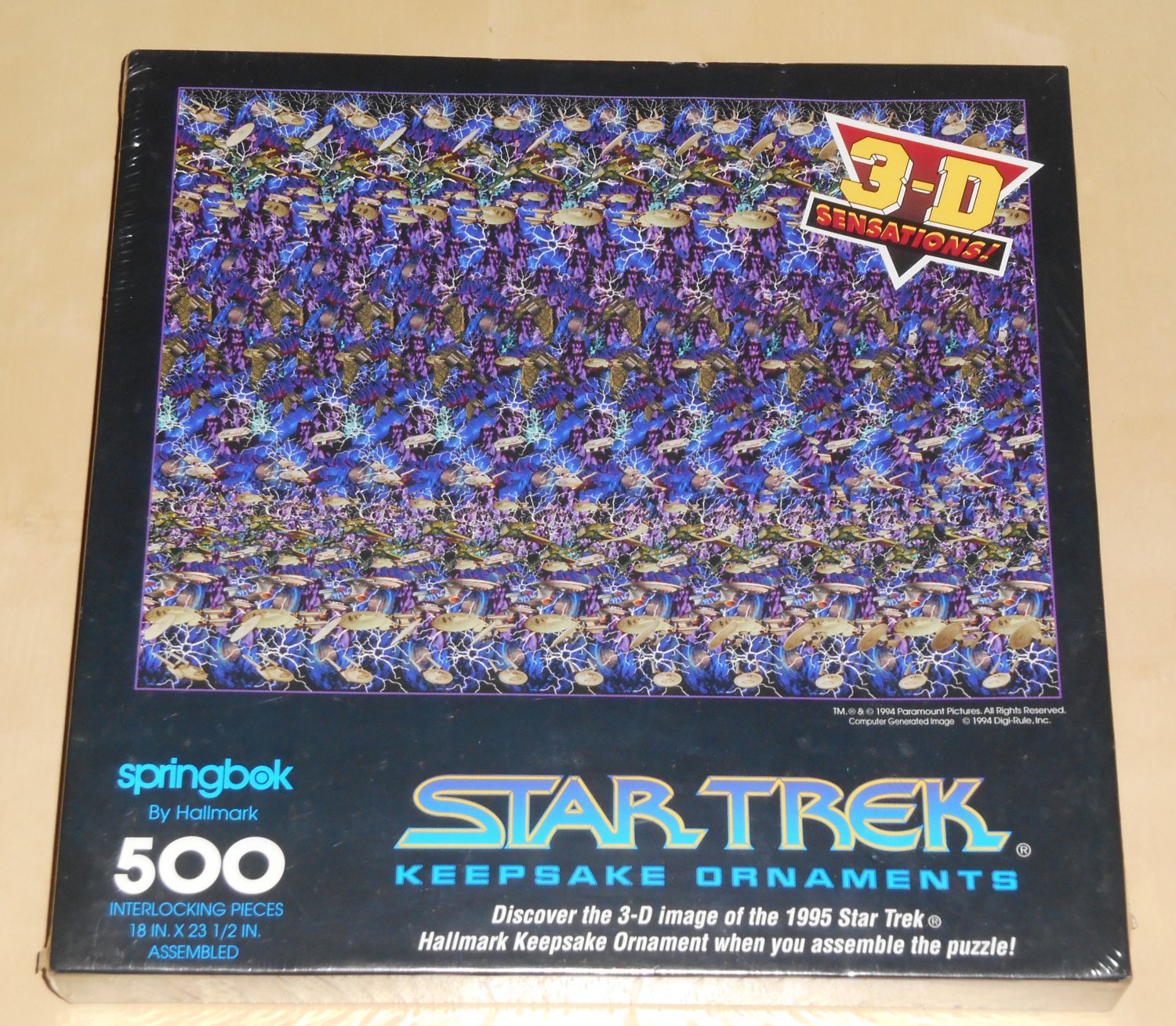 Star Trek Keepsake Ornaments PZL4505 500 Piece Jigsaw Puzzle 3-D Sensations PZL 4504 NIB