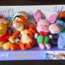 Disney Winnie the Pooh Christmas Holiday Beans Plush Toys Tigger Piglet Eeyore Fisher Price 87824