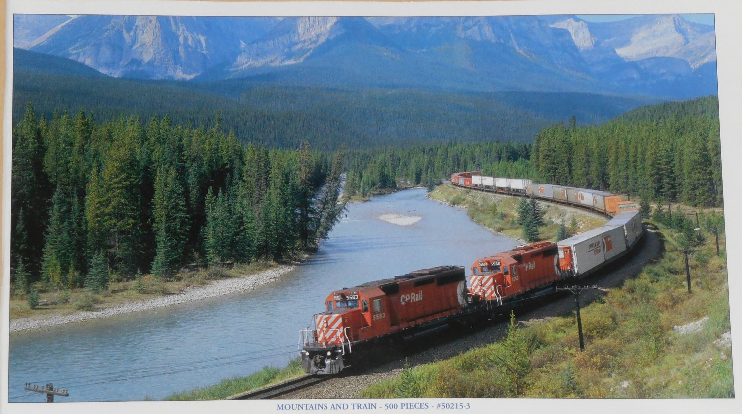 Mountains and Train 500 Piece Jigsaw Puzzle Sure-Lox 50215-3 SEALED BAG
