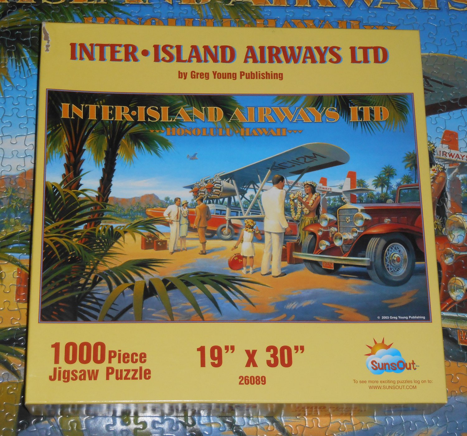 Inter Island Airways LTD 1000 Piece Jigsaw Puzzle Honolulu Hawaii SunsOut 26089 COMPLETE
